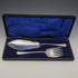 Around 1910 British antique silver plate fish server set in box Levesley Brothers